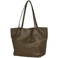 Loewe Anagram Tote Bag Handbag Leather Brown